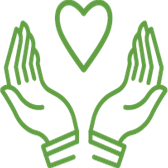 Beyond Non-Profit Checking hands lifting up heart